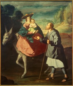 エジプトへのフライト 作： Francisco de Zurbaran